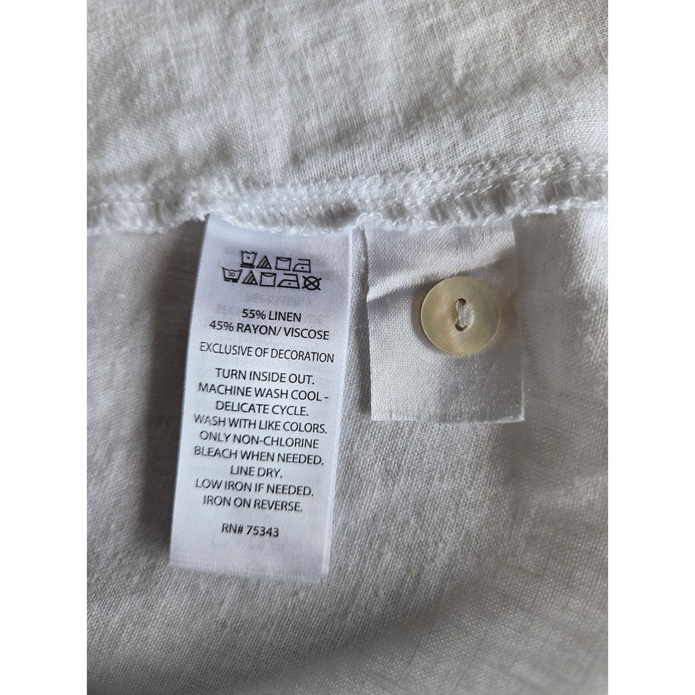 Joie White Midi Dress with Blue Floral Embroidery - Picture 12 of 12